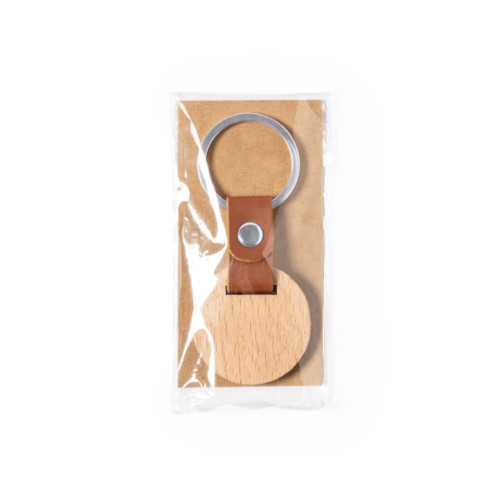 Holz Schlüsselanhänger rund Verpackung