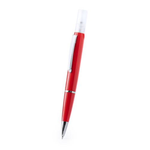 Hygiene Kugelschreiber Tromix mit Zerstäuber rot