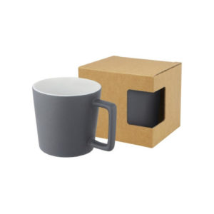 Keramiktasse matte Oberfläche Cali weiß-mattschwarz