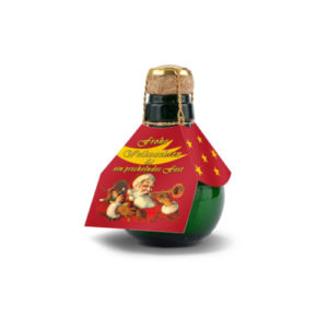 Kleinste Sektflasche Weihnachtsgruß