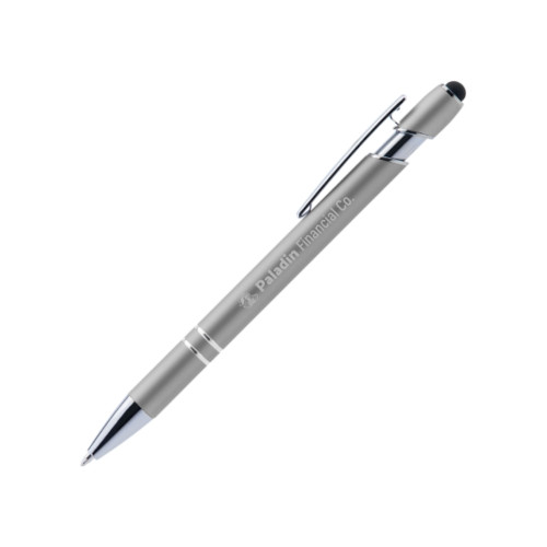 Kugelschreiber Heron Stylus Soft Touch silber