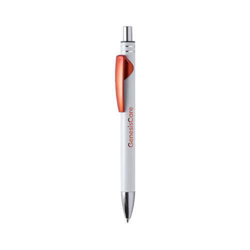 Kugelschreiber Wencex weiss-orange