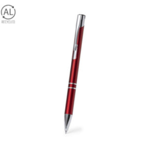 Kugelschreiber aus recyceltem Aluminium Luggins rot