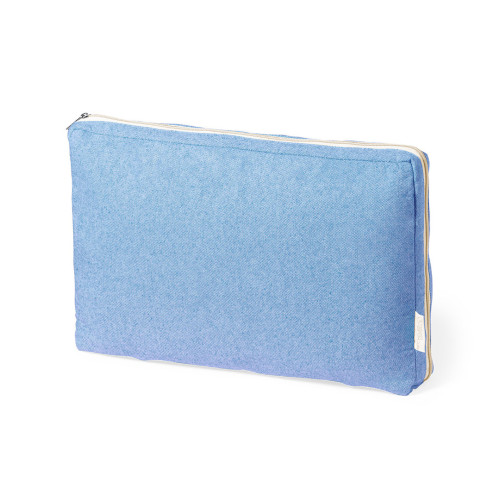 Laptoptasche aus recycelter Baumwolle blau
