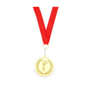 Metall Medaille rot gold