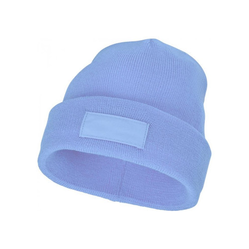 Mütze mit Aufnäher hellblau