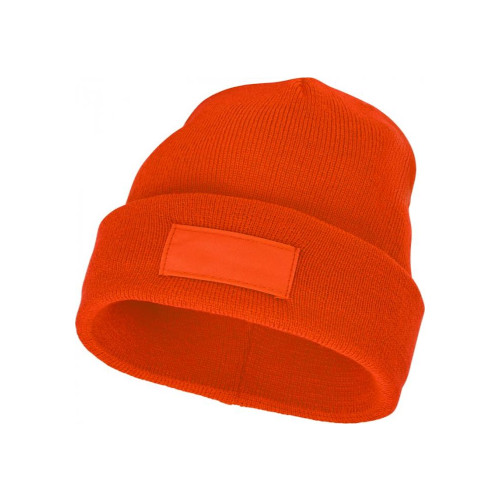 Mütze mit Aufnäher orange