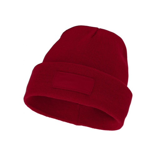 Mütze mit Aufnäher rot