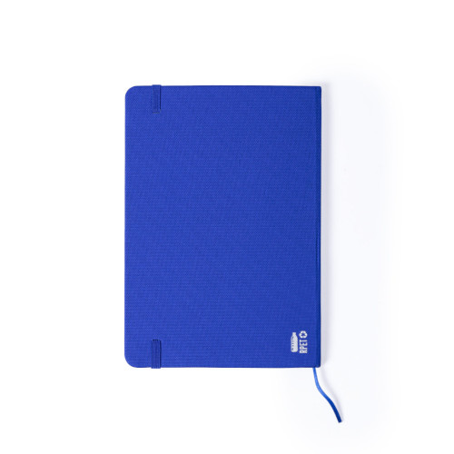 Notizbuch RPET blau Rückseite