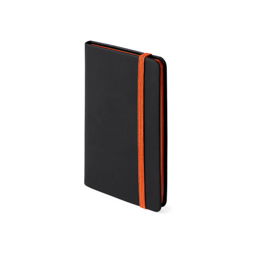 Notizbuch Soft Touch Clibend schwarz-orange