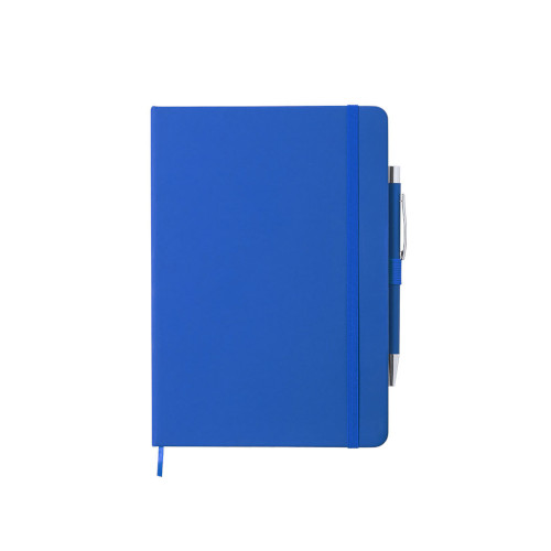 Notizbuch mit Kugelschreiber blau