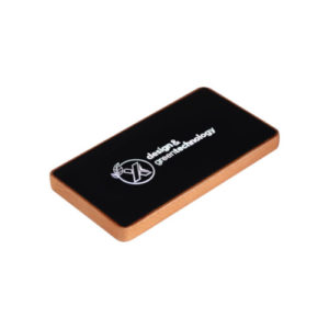 Powerbank Holz mit Leuchtlogo SCX.design P35