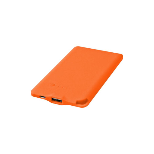 Powerbank mit gummierter Oberfläche orange