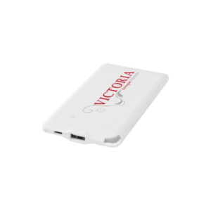 Powerbank mit gummierter Oberfläche weiß