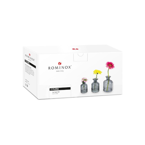 ROMINOX® 3er Vasen Set Flora Verpackung