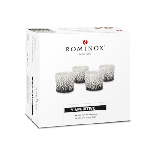 ROMINOX® 4er Set Mini Snackbecher Aperitivo Verpackung