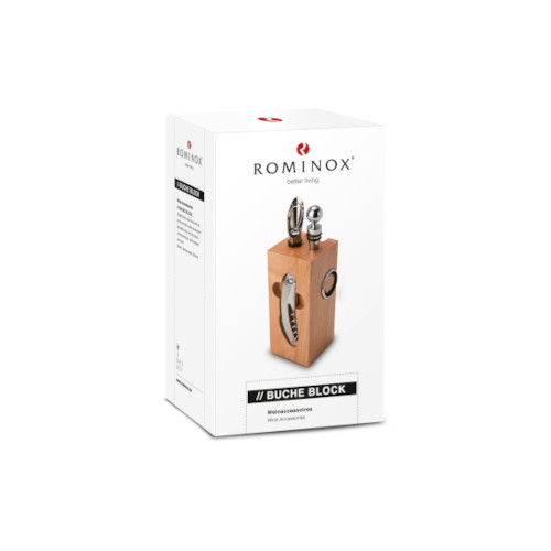 ROMINOX® Weinaccessoires Buche Block Verpackung