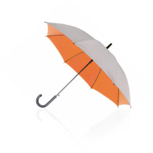 Regenschirm Cardin silber-orange