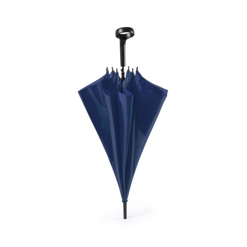 Regenschirm mit Getränkehalter - Griff blau