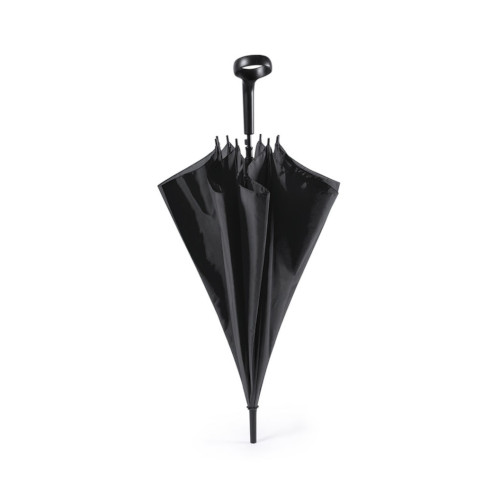 Regenschirm mit Getränkehalter - Griff schwarz