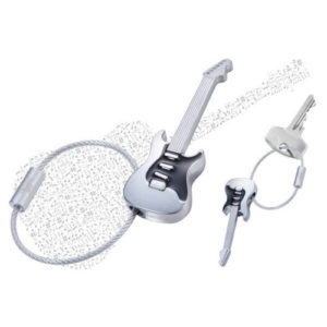 Schlüsselanhänger Gitarre "Strat am Ring"