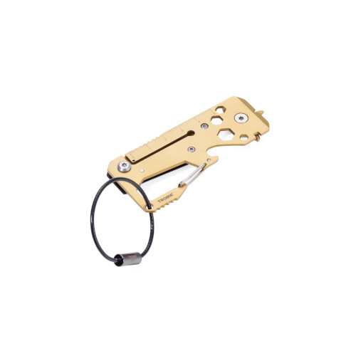 Schlüsselanhänger Mini Werkzeug 10 Funktionen gold
