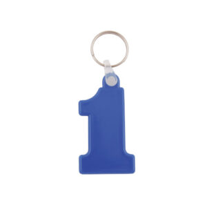 Schlüsselanhänger Nummer 1 blau