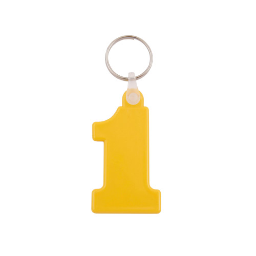 Schlüsselanhänger Nummer 1 gelb
