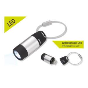 Schlüsselanhänger Taschenlampe USB Anschluss