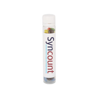 Tube transparent mit Schokocarletties Digitaldruck