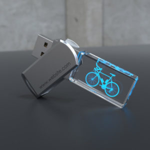 USB-Stick Crystal Twister blau