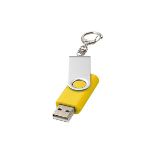 USB-Stick Rotate mit Schlüsselanhänger gelb