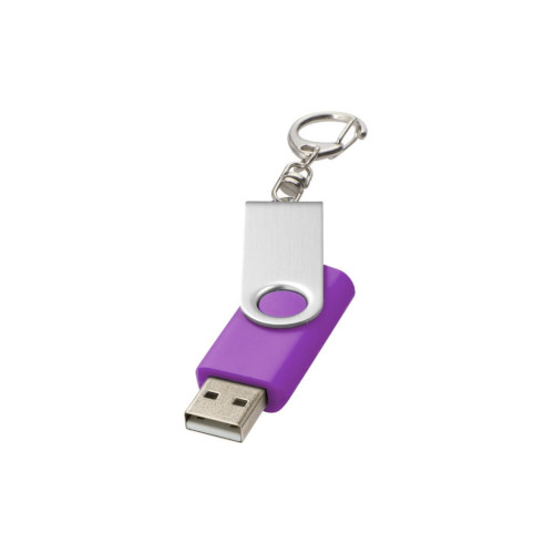 USB-Stick Rotate mit Schlüsselanhänger lila
