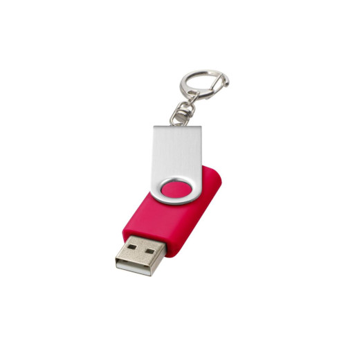 USB-Stick Rotate mit Schlüsselanhänger magenta
