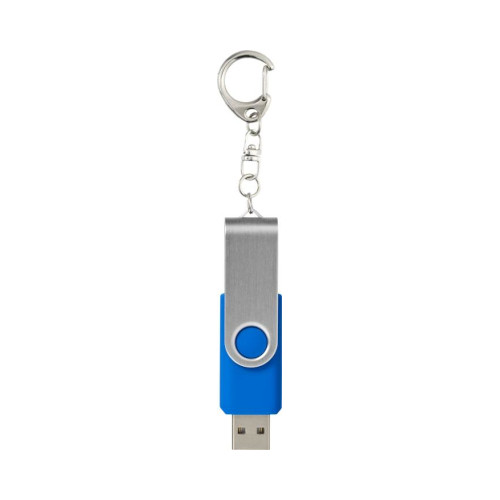 USB-Stick Rotate mit Schlüsselanhänger mittelblau