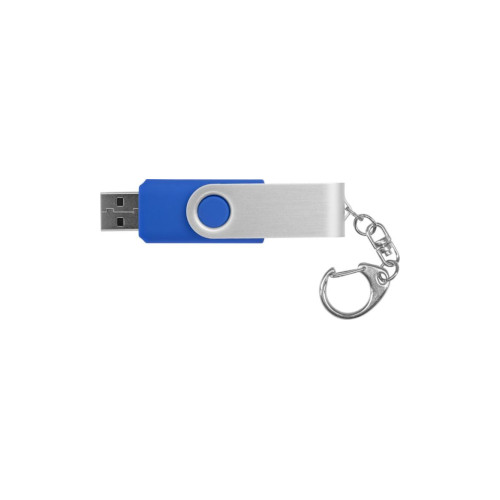 USB-Stick Rotate mit Schlüsselanhänger mittelblau