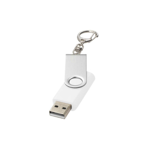 USB-Stick Rotate mit Schlüsselanhänger weiß