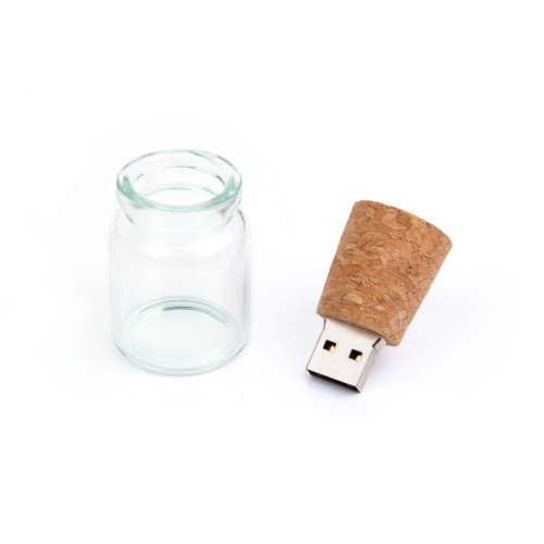 USB Stick aus Glas und Kork