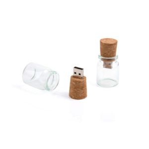 USB Stick aus Glas und Kork