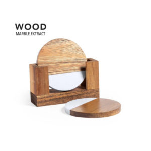 Untersetzer aus Holz und Marmor