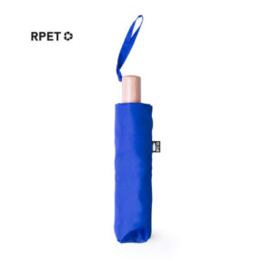 faltbarer Regenschirm Brosian aus RPET blau