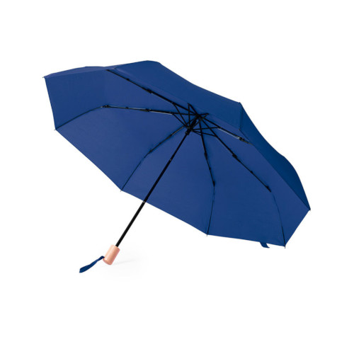 faltbarer Regenschirm Brosian aus RPET marine blau