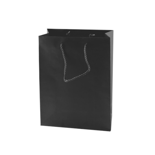 matte Papiertasche schwarz