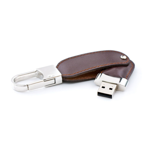 USB Stick Karabiner braun